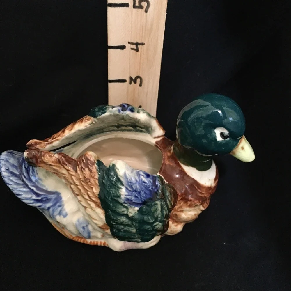 Vintage‎ Mallard Duck Planter 5 1/2